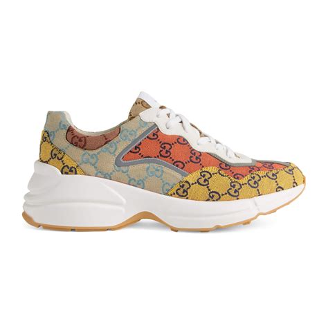 gucci women's rhyton gg multicolor sneaker|Gucci rhyton sneakers men's.